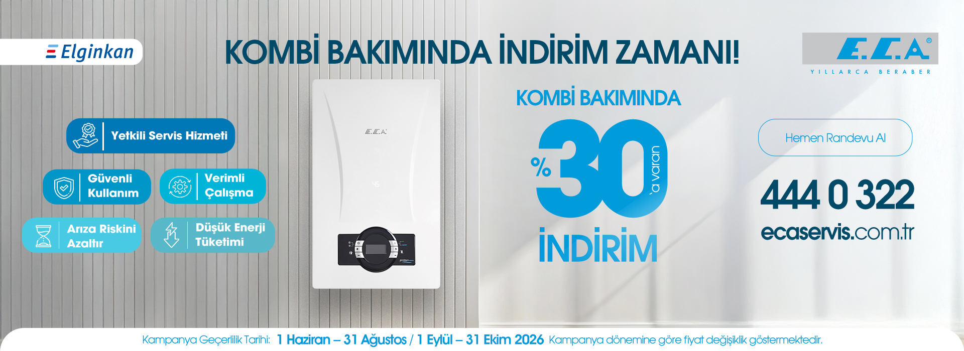 eca kombi bakım kampanyası